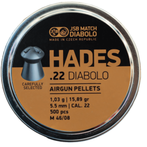 JSB Hades .22 cal 15.89g 500/tin